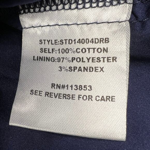 Sugarlips Rosie Eyelet Floral Split V-Neck Mini Dress Navy Blue-White Size M - Picture 10 of 13